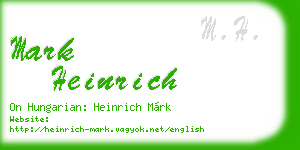 mark heinrich business card